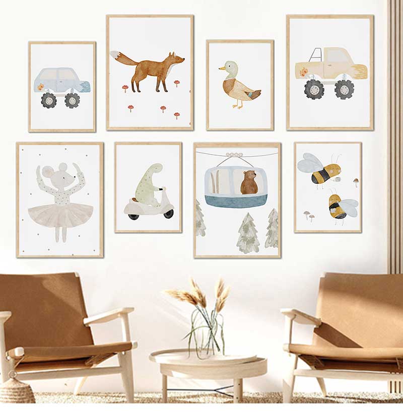 Baby Nursery Pictures - ملصقات وطباعات كرتونية على شكل إوزة