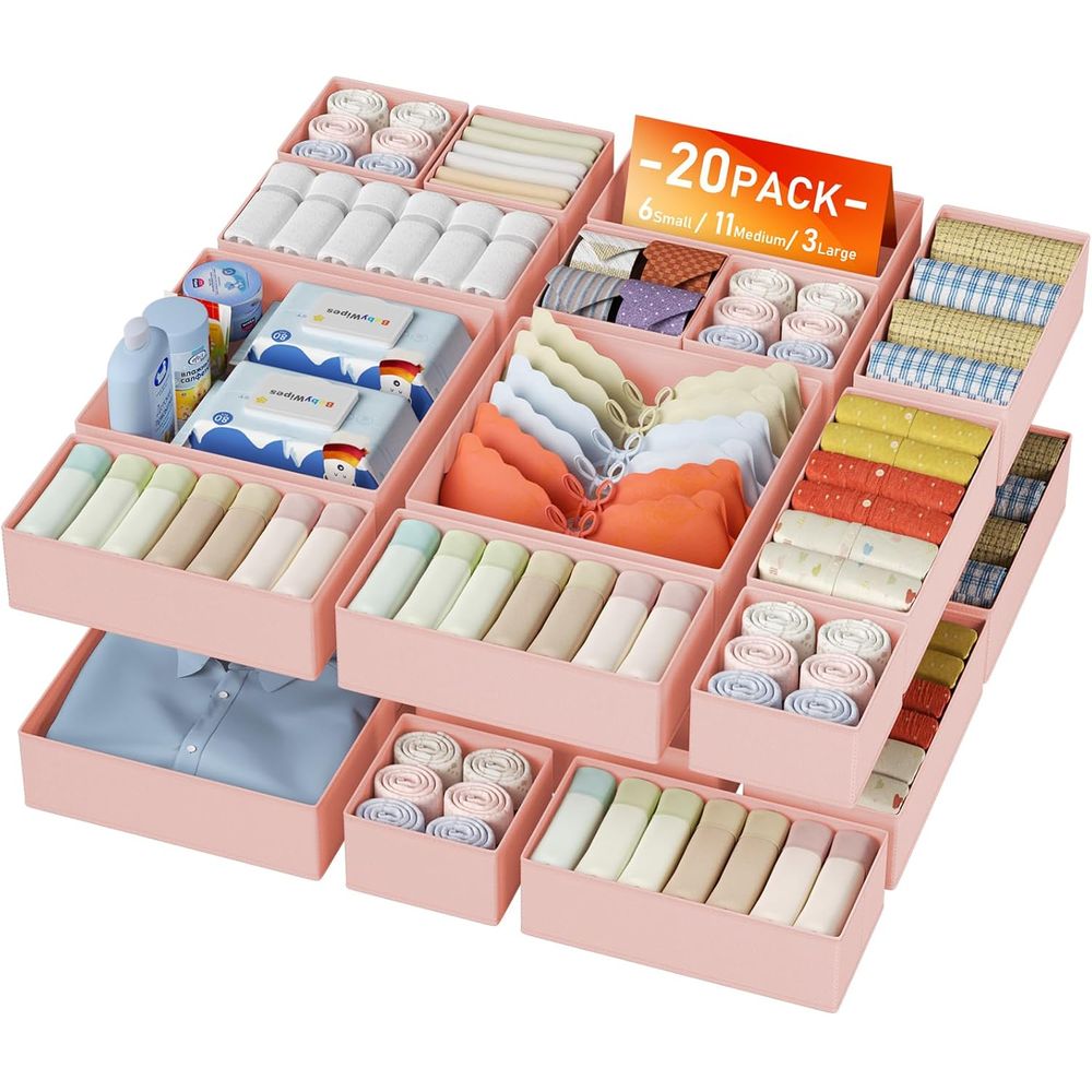 Baby Nursery Drawers - منظم ملابس 20 قطعة - منظمات