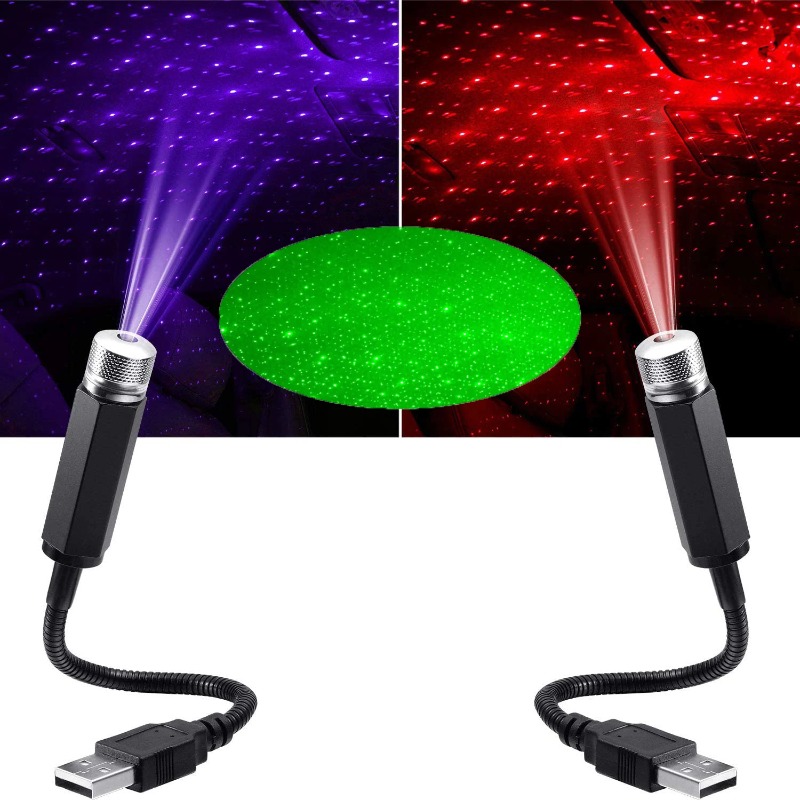 Night Light Projector Stars - سيارة رومانسية LED السماء المرصعة بالنجوم