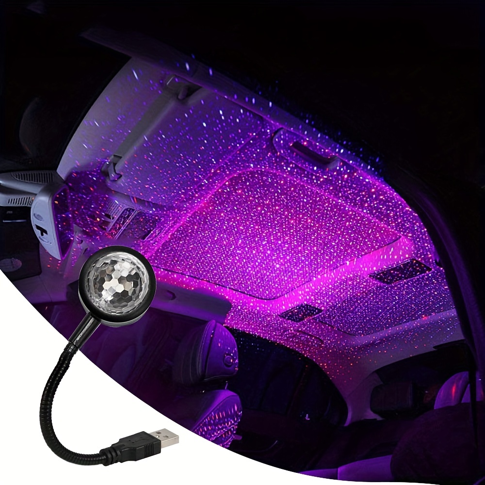 Night Light Projector Stars - ضوء ليلي LED مرصع بالنجوم للسيارة،