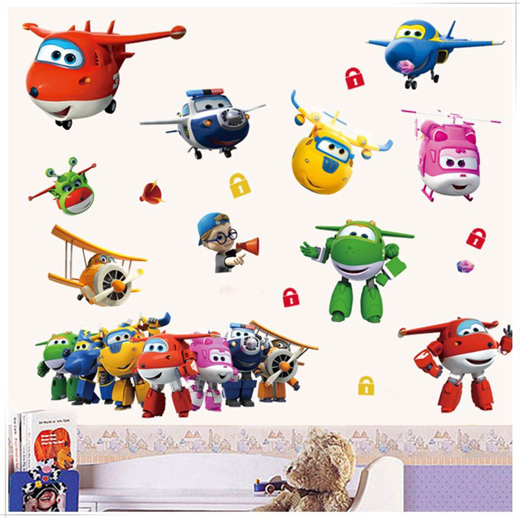 حار الكرتون سوبر أجنحة تشوه طا - مراجعة Baby Nursery Stickers وسعره