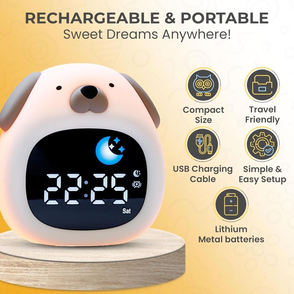 ساعة منبه جديدة مضيئة بتصميم ك - مراجعة Sound Sleep Trainer Clock وسعره