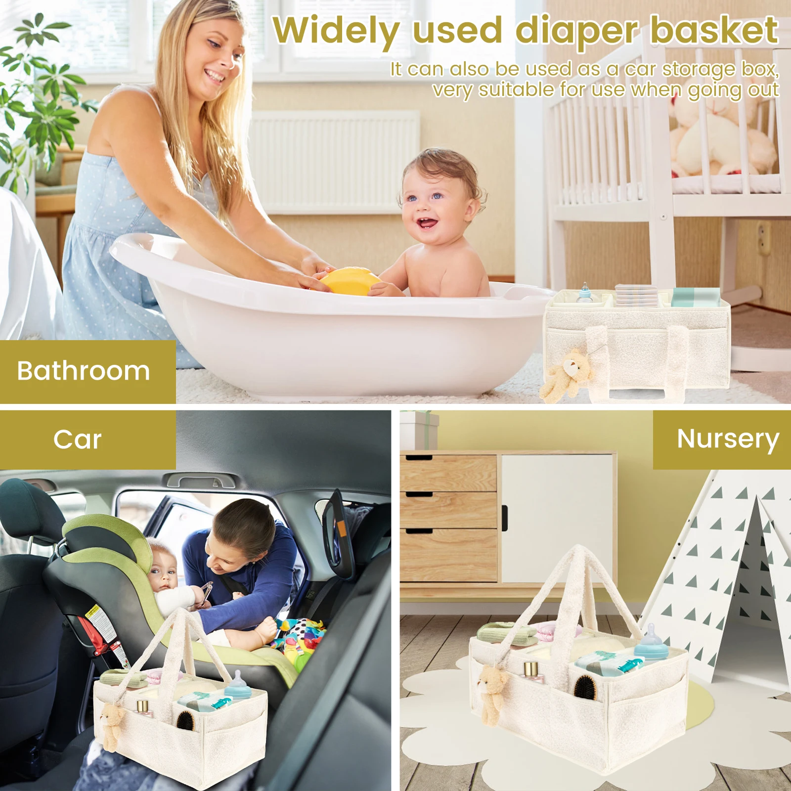 حقيبة حفاضات للأطفال، منظم حفا - مراجعة Diaper Caddy Organizer وسعره