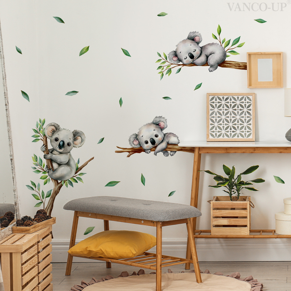 الكرتون كوالا تسلق شجرة فرع مل - مراجعة Baby Nursery Wall Decals وسعره