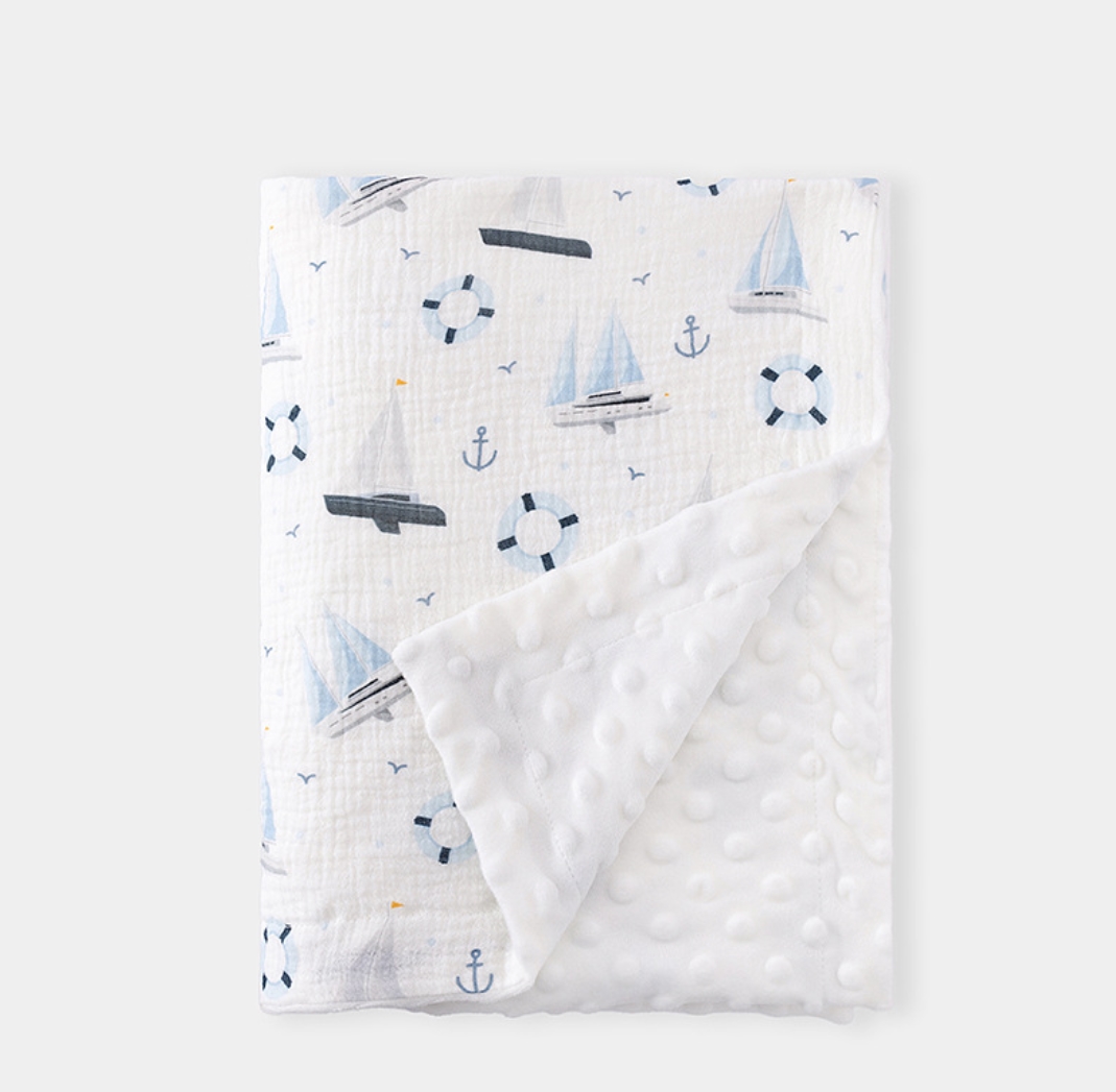 بطانية أطفال من الموسلين لحديث - مراجعة Baby Girl Nursery Quilt وسعره
