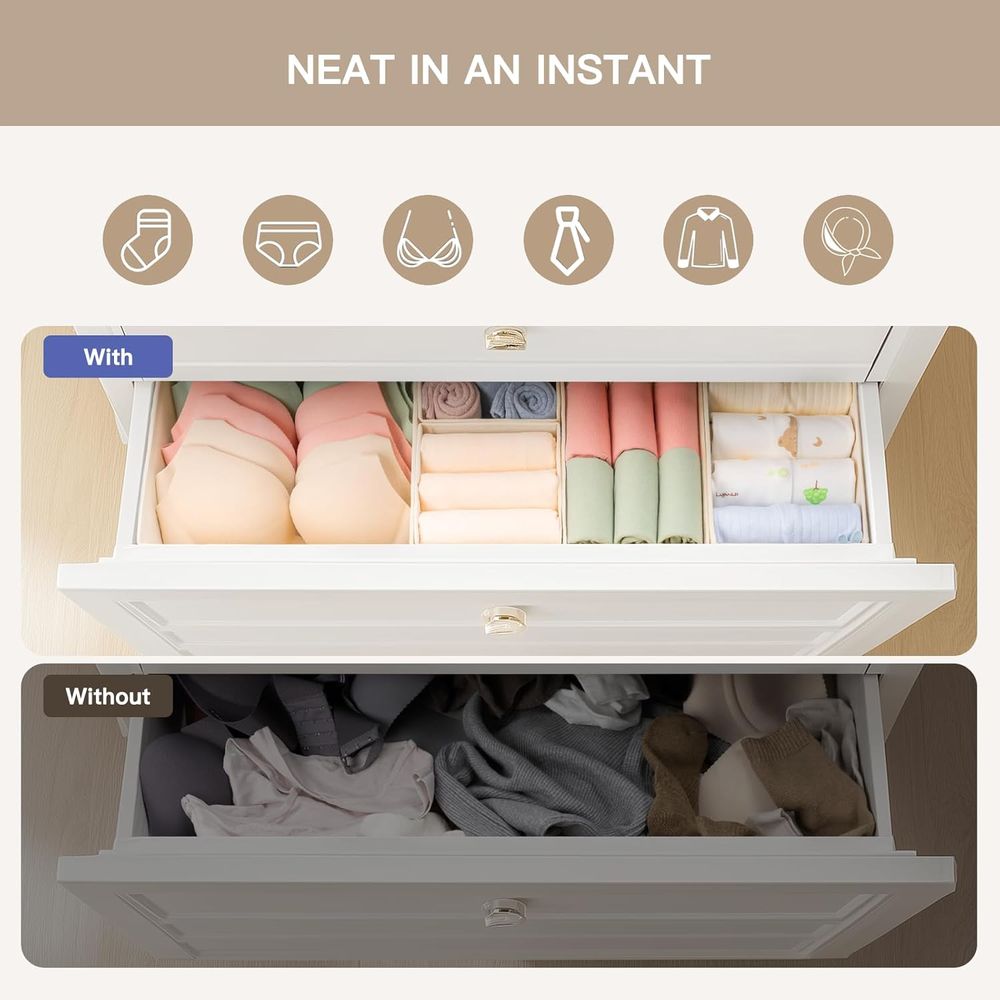 منظم أدراج من 10 قطع لملابس ال - مراجعة Baby Nursery Drawers وسعره