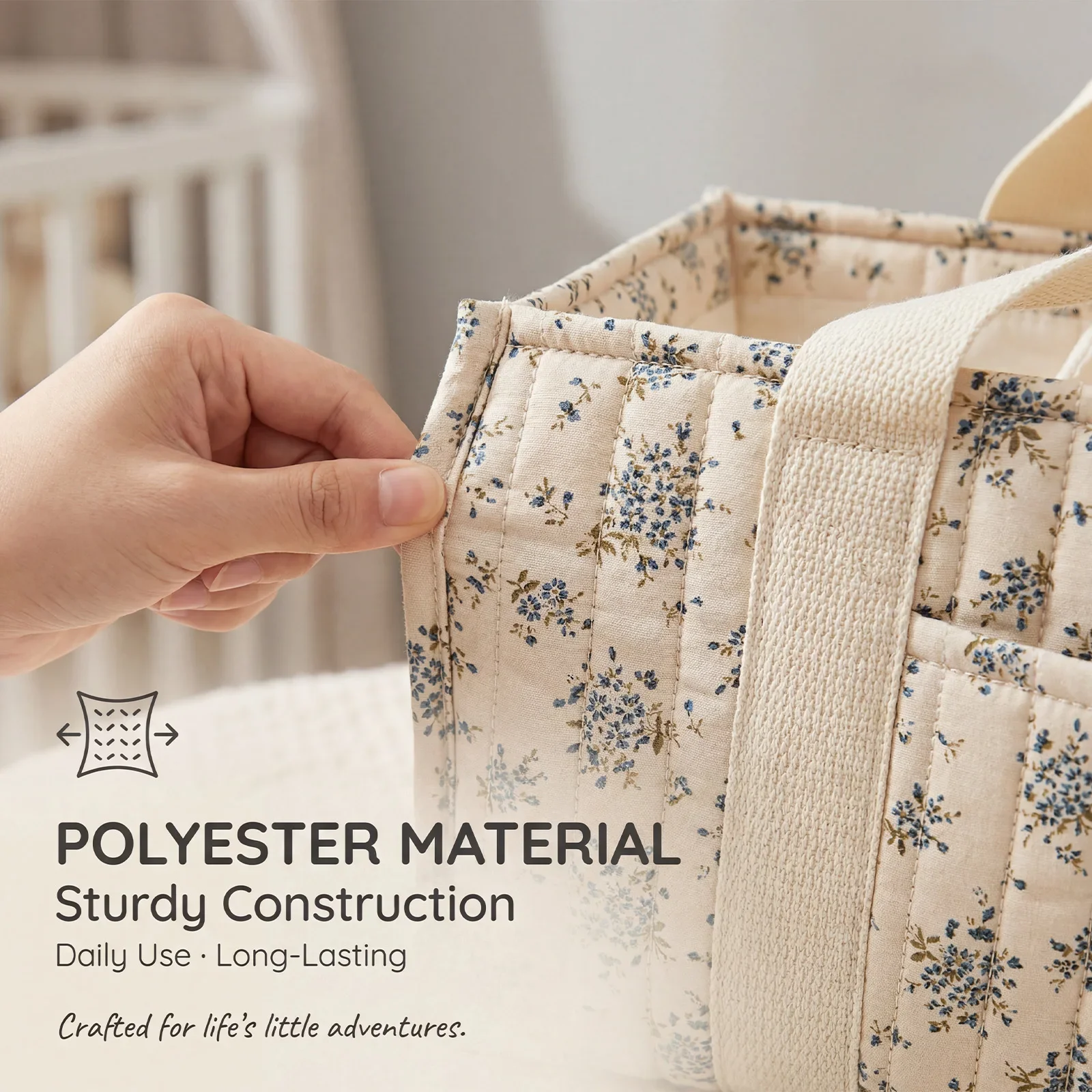 منظم حفاضات قابل للطي بنمط زهر - مراجعة Diaper Caddy Organizer وسعره