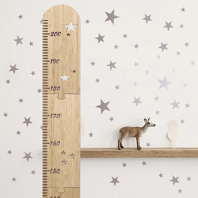 5 أوراق الشمال خشبية الاطفال ا - مراجعة Baby Nursery Wall Decals وسعره