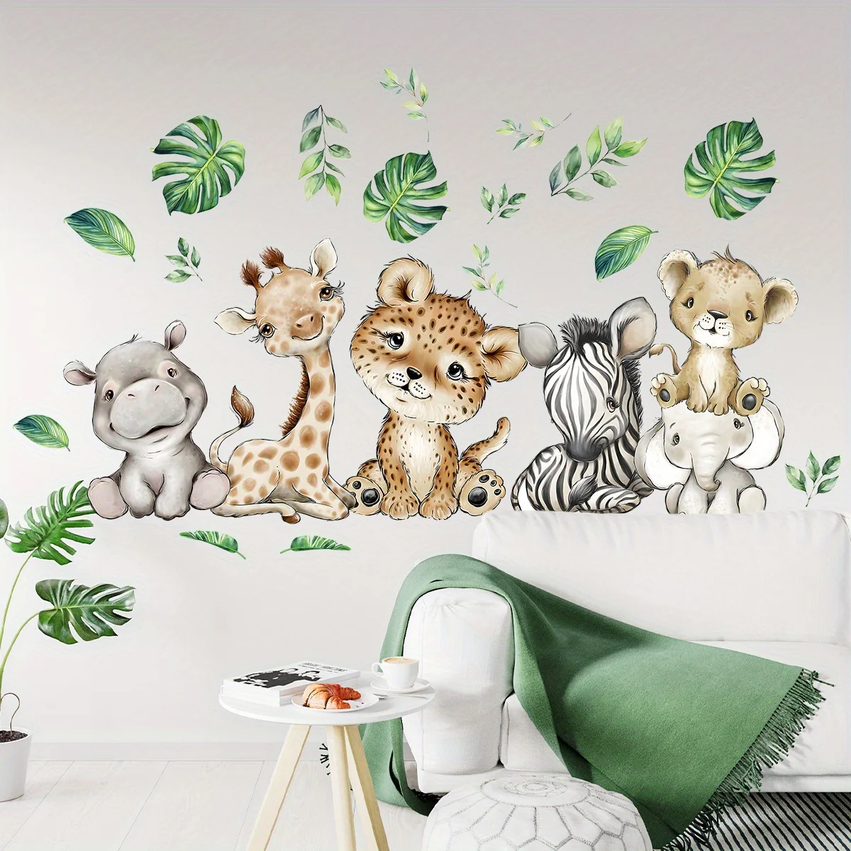 1 قطعة الكرتون لطيف فرس النهر  - مراجعة Baby Nursery Wall Decals وسعره