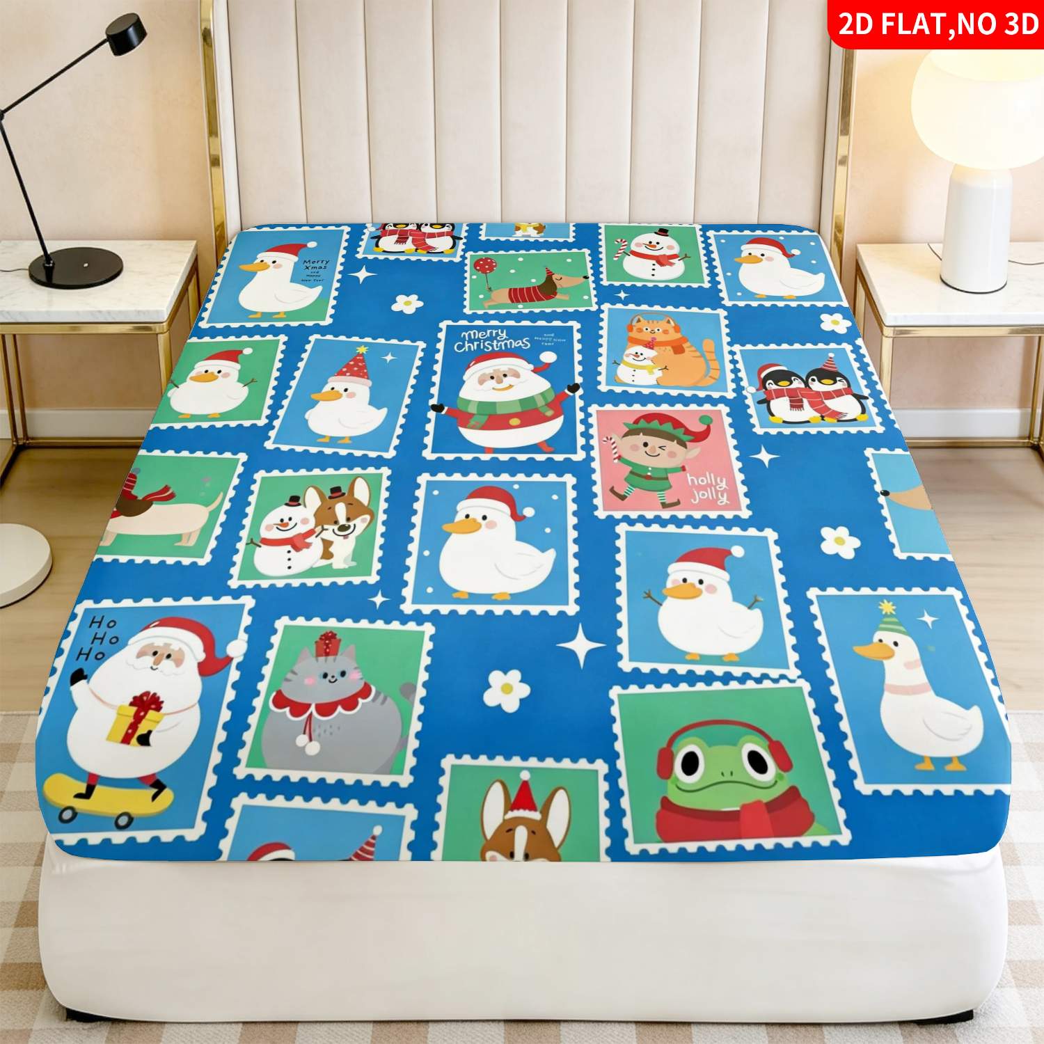 طقم أغطية سرير أزرق بنمط طوابع - مراجعة Baby Nursery Animal Theme وسعره
