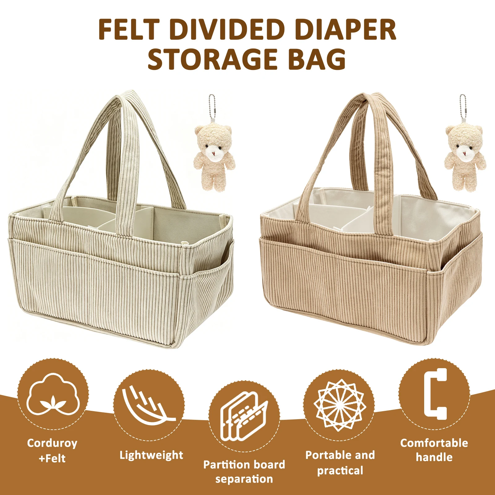 حقيبة سفر محمولة للأمهات، منظم - مراجعة Diaper Caddy Organizer وسعره