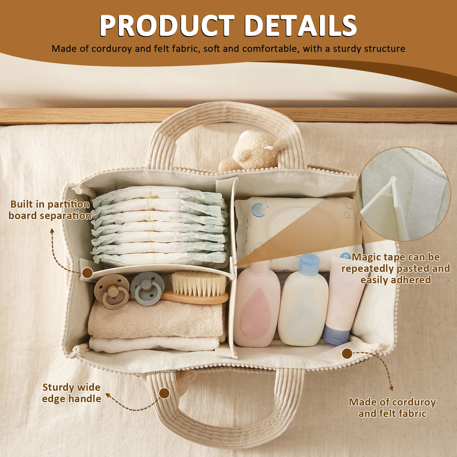 حقيبة سفر محمولة للأمهات، منظم - مراجعة Diaper Caddy Organizer وسعره