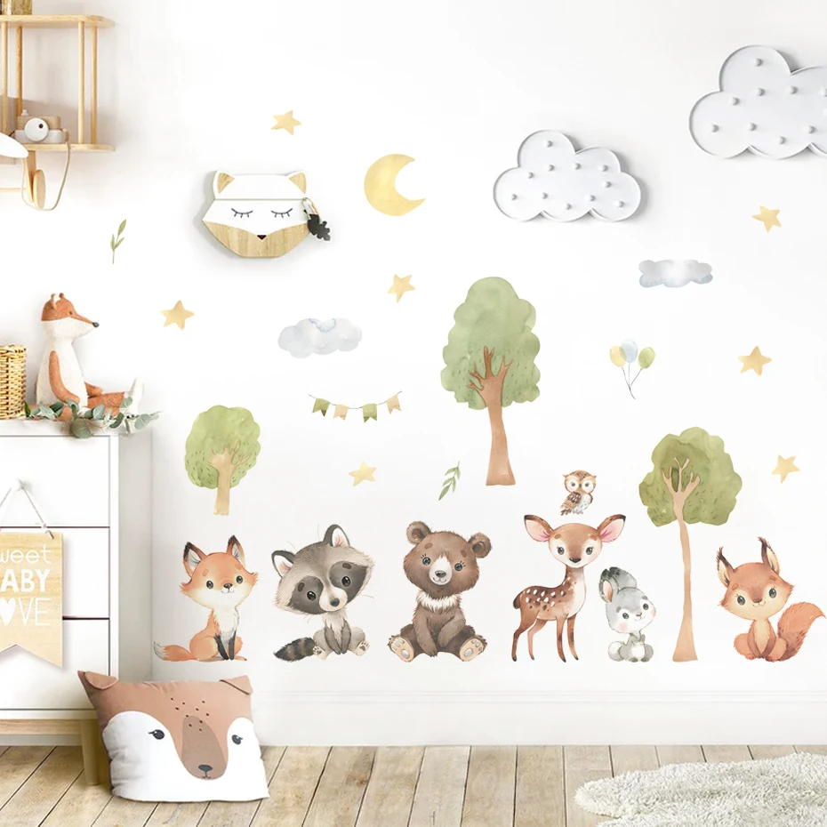 ملصقات حائط للأطفال على شكل حي - مراجعة Baby Nursery Animal Theme وسعره