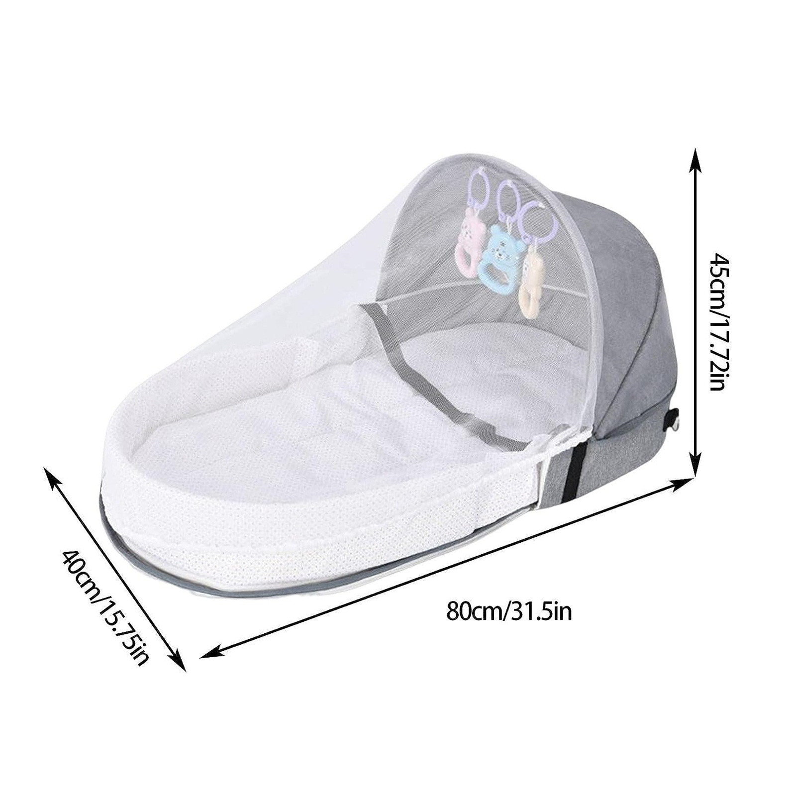 سرير أطفال محمول قابل للطي مع  - مراجعة Baby Nursery Crib وسعره