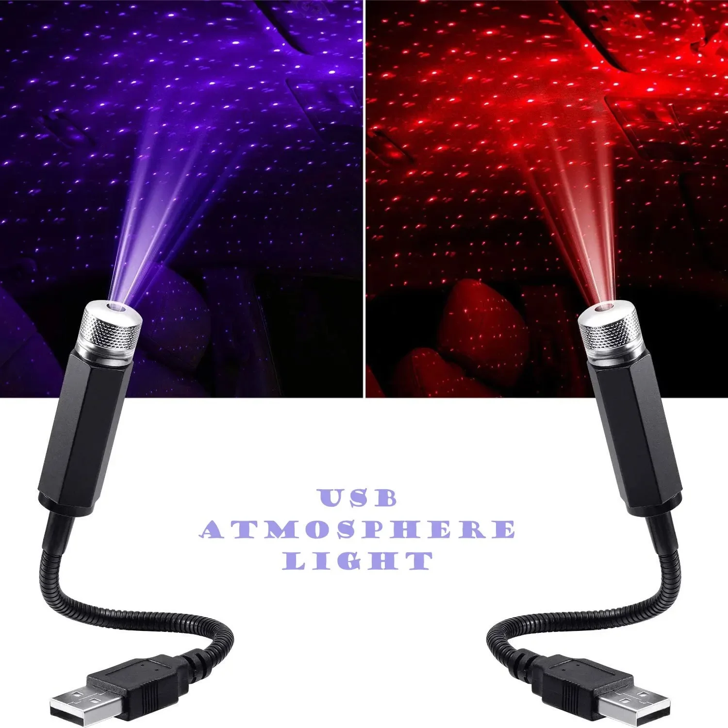 مصباح ليلي LED صغير للسيارة بت - مراجعة Night Light Projector Stars وسعره