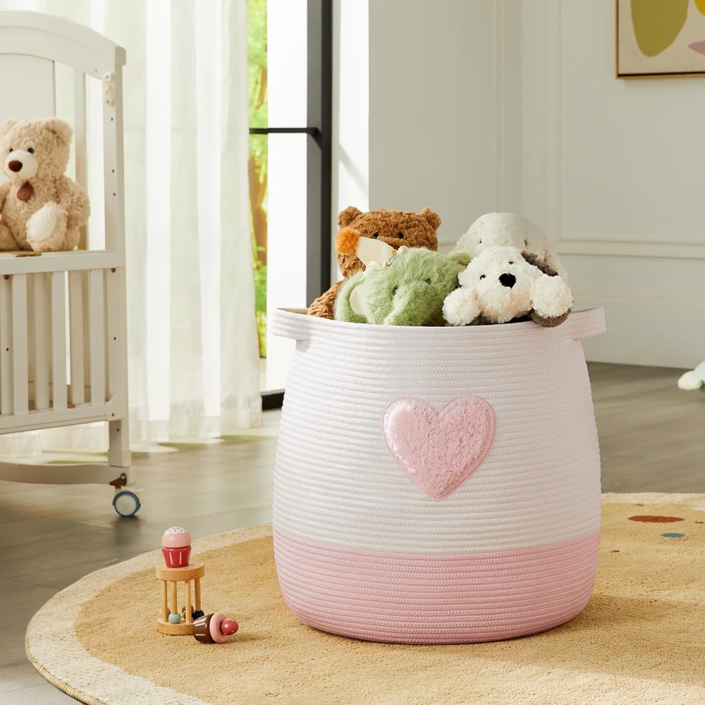 سلة الغسيل الوردية للأطفال الب - مراجعة Baby Nursery Laundry Basket وسعره