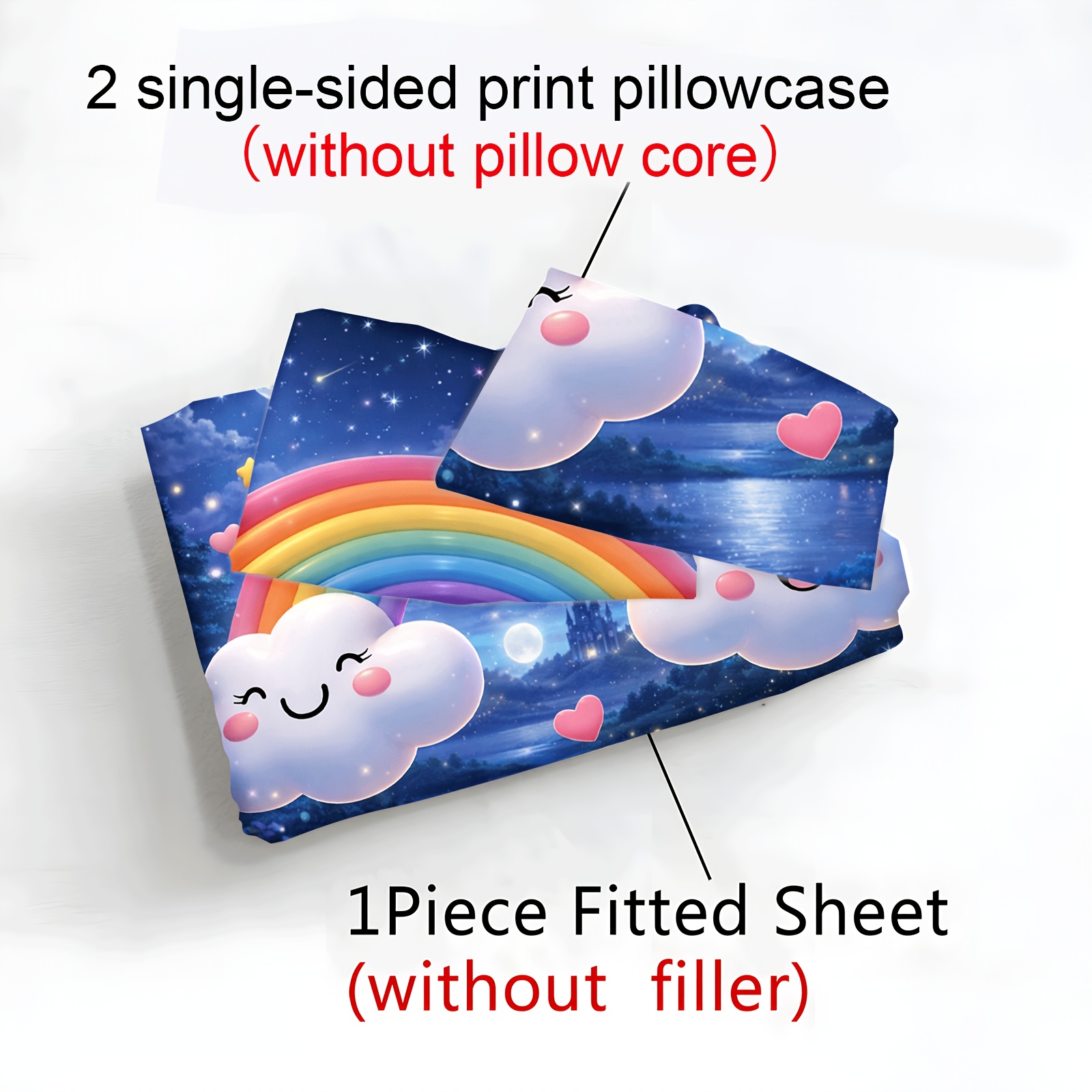 طقم أغطية سرير بطبعة سحابة قوس - مراجعة Baby Nursery Bedding وسعره
