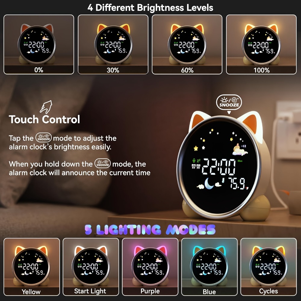ساعة منبه للأطفال مع ضوء ليلي  - مراجعة Sound Sleep Trainer Clock وسعره