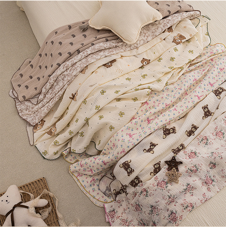 بطانية صيفية للأطفال حديثي الو - مراجعة Baby Girl Nursery Quilt وسعره