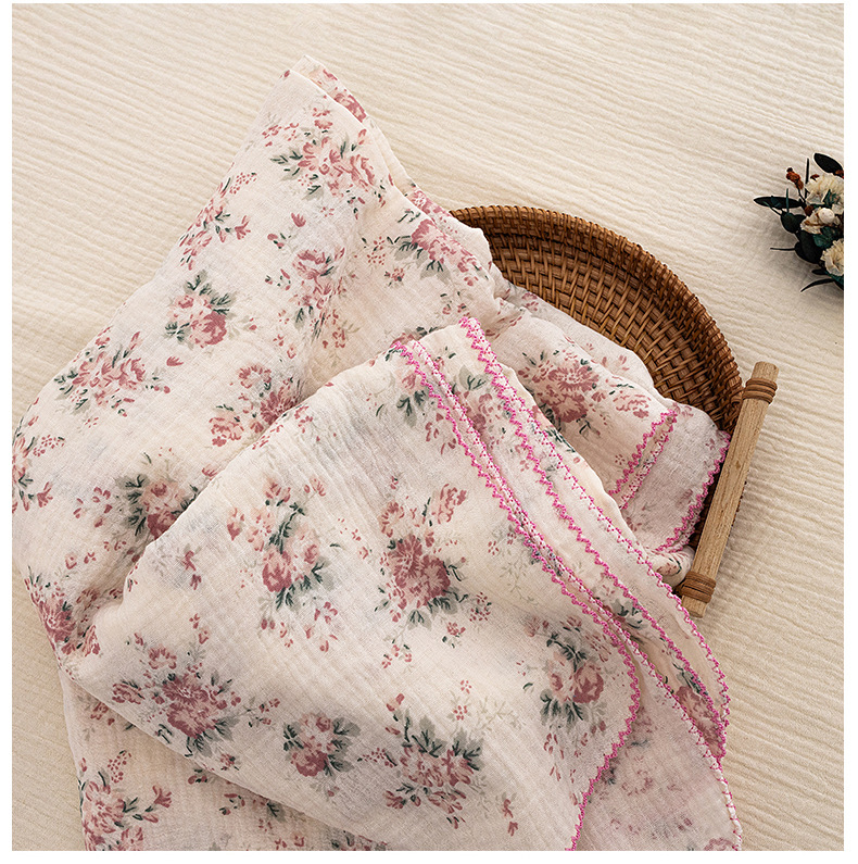بطانية صيفية للأطفال حديثي الو - مراجعة Baby Girl Nursery Quilt وسعره