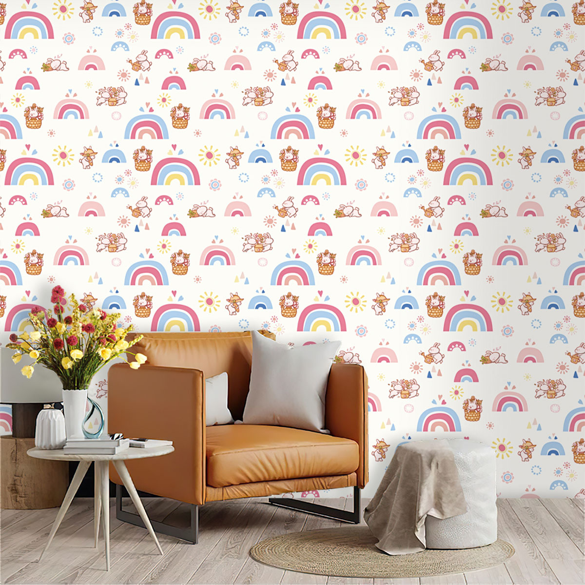 ورق جدران بوهو رينبو للأطفال ق - مراجعة Baby Nursery Peel And Stick Wallpaper وسعره