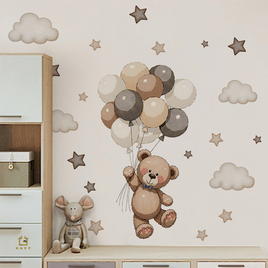 ملصقات حائط على شكل دمية دب را - مراجعة Baby Nursery Wall Decals وسعره