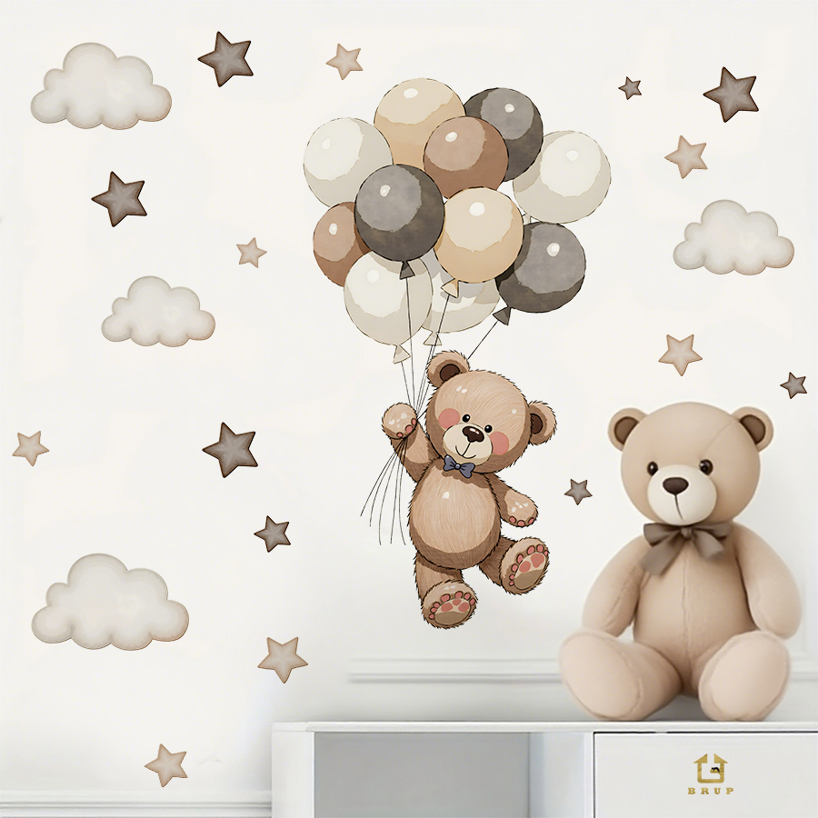 ملصقات حائط على شكل دمية دب را - مراجعة Baby Nursery Wall Decals وسعره