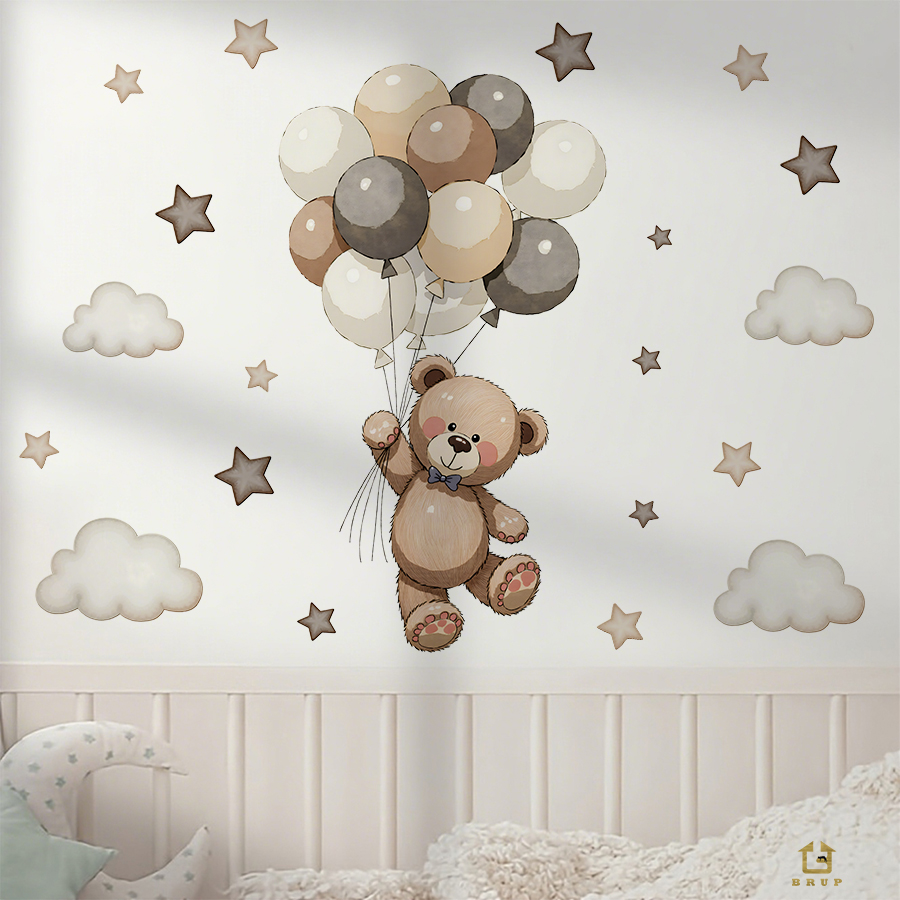 ملصقات حائط على شكل دمية دب را - مراجعة Baby Nursery Wall Decals وسعره