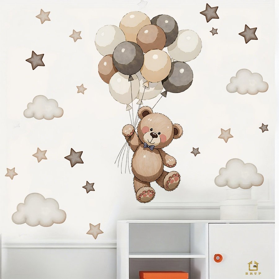 ملصقات حائط على شكل دمية دب را - مراجعة Baby Nursery Wall Decals وسعره