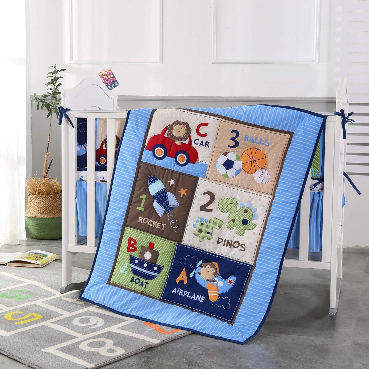 طقم سرير مكون من 7 قطع لغرفة ح - مراجعة Baby Nursery Bedding وسعره