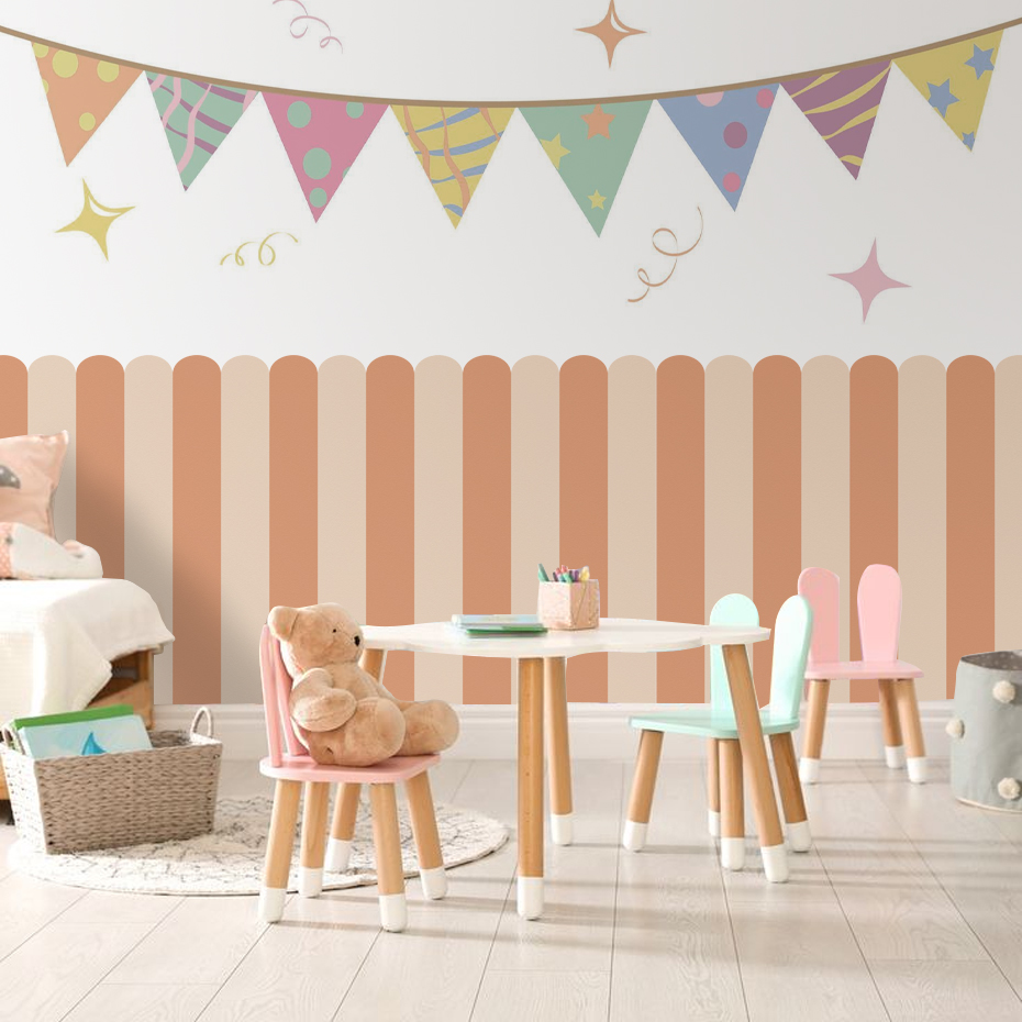 متعدد الألوان عمودي مخطط قوس خ - مراجعة Baby Nursery Pictures وسعره