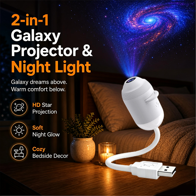 جهاز عرض ضوئي ديناميكي لسماء ا - مراجعة Night Light Projector Stars وسعره