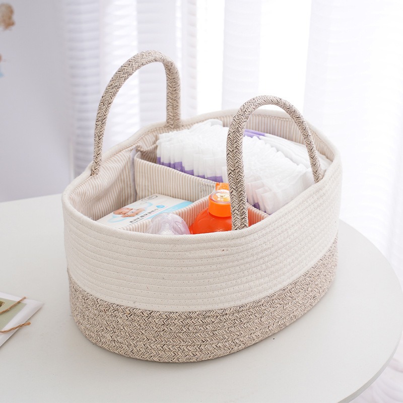طوي حفاضات العلبة تنظيم القطن  - مراجعة Diaper Caddy Organizer وسعره