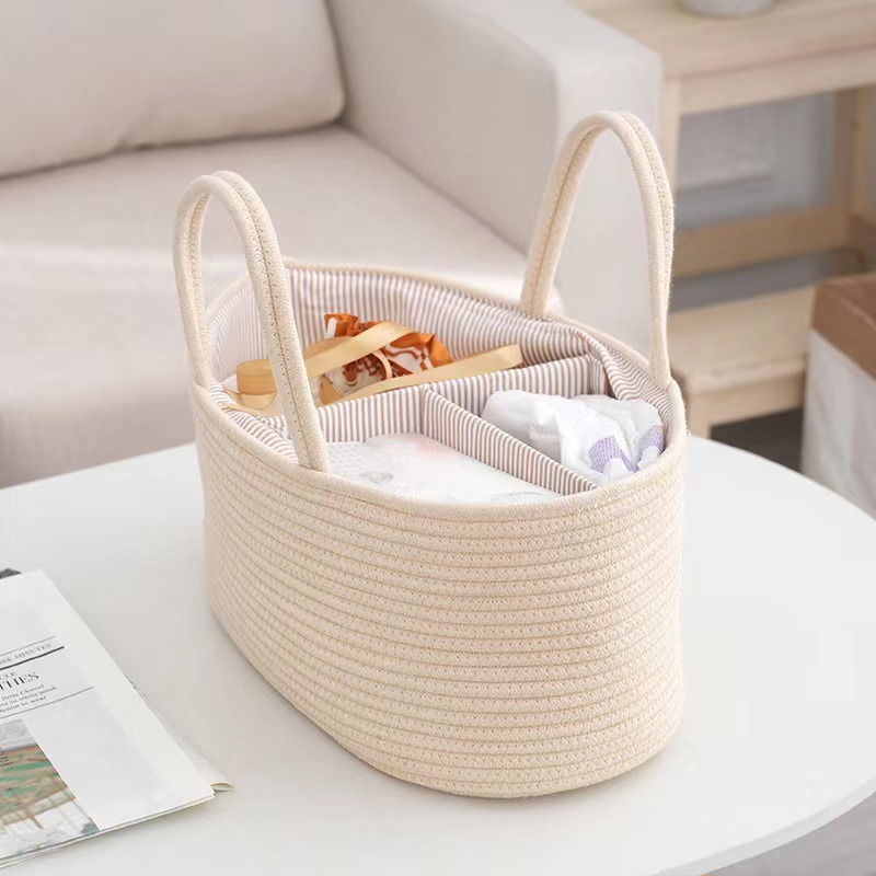 طوي حفاضات العلبة تنظيم القطن  - مراجعة Diaper Caddy Organizer وسعره