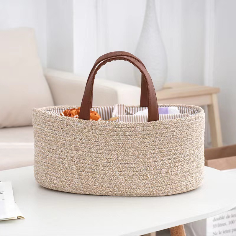 طوي حفاضات العلبة تنظيم القطن  - مراجعة Diaper Caddy Organizer وسعره