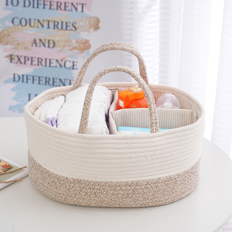 طوي حفاضات العلبة تنظيم القطن  - مراجعة Diaper Caddy Organizer وسعره